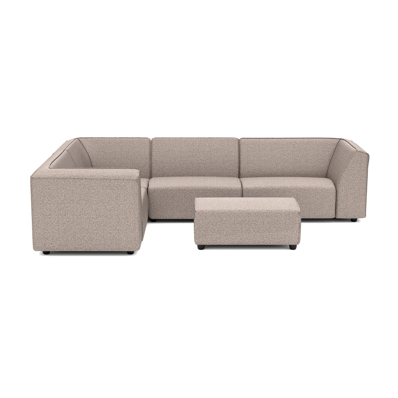 Chill loungeset 6-zits hoek + hocker S (links) Light Taupe