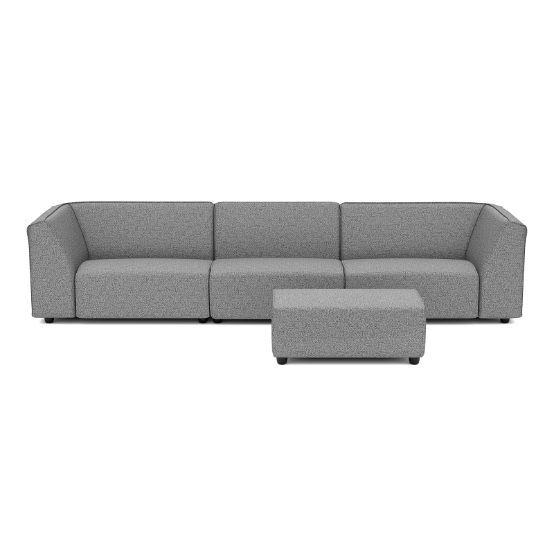 Chill loungeset 6-zits + hocker small Steel
