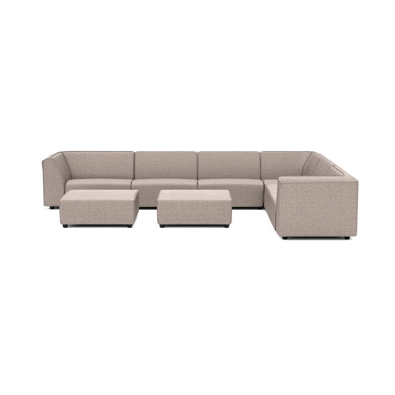 Chill loungeset 10-zits hoek + 2 hockers (rechts) Light Taupe