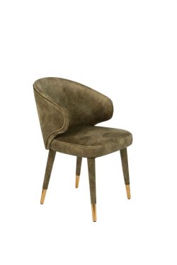 CHAIR LUNAR VELVET MOSS FR