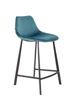 COUNTER STOOL FRANKY VELVET PETROL