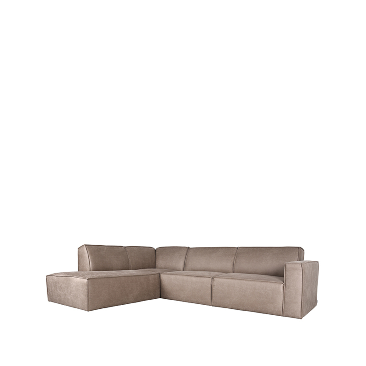 Hoekbank Kay - Taupe - Micro Suede - Links