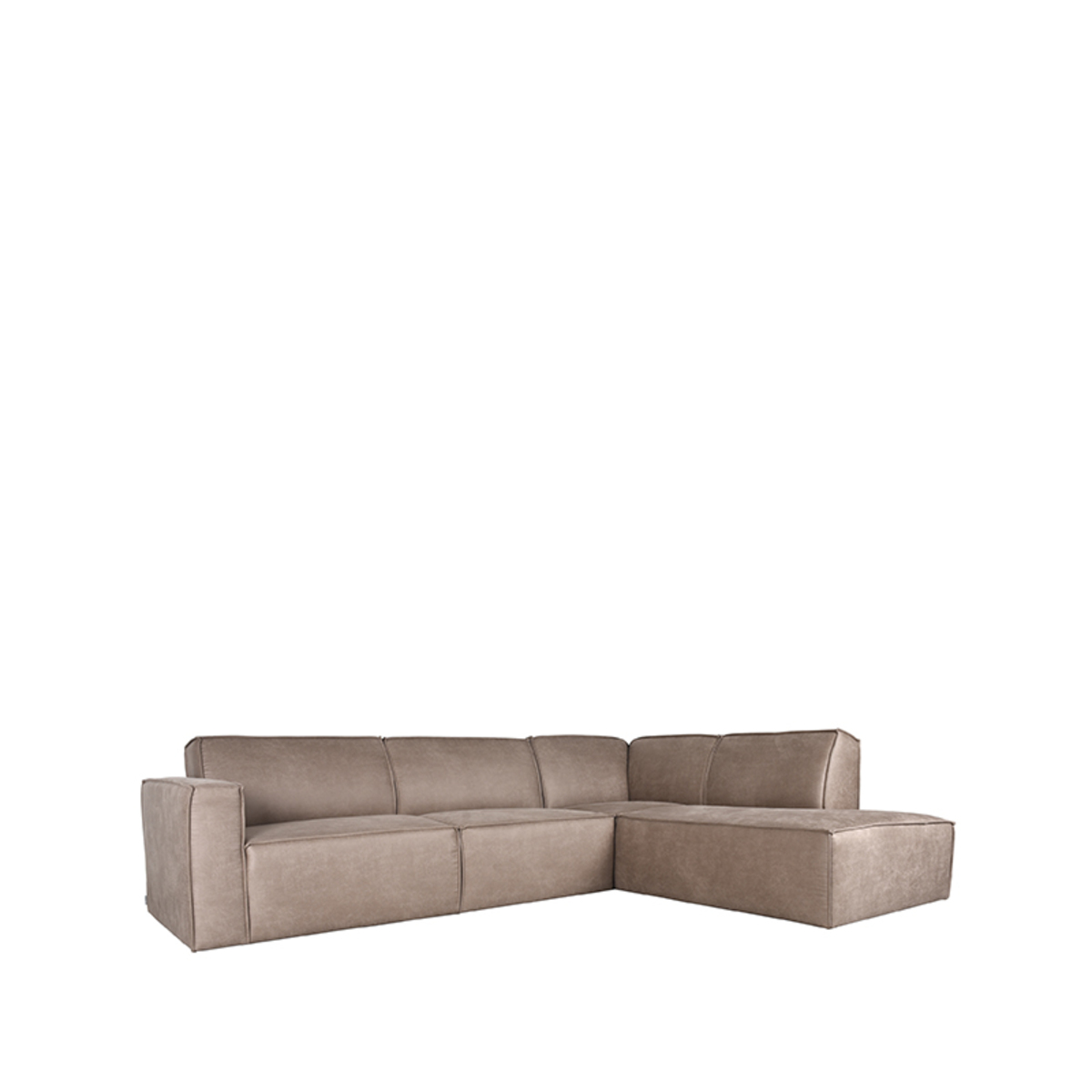 Hoekbank Kay - Taupe - Micro Suede - Rechts