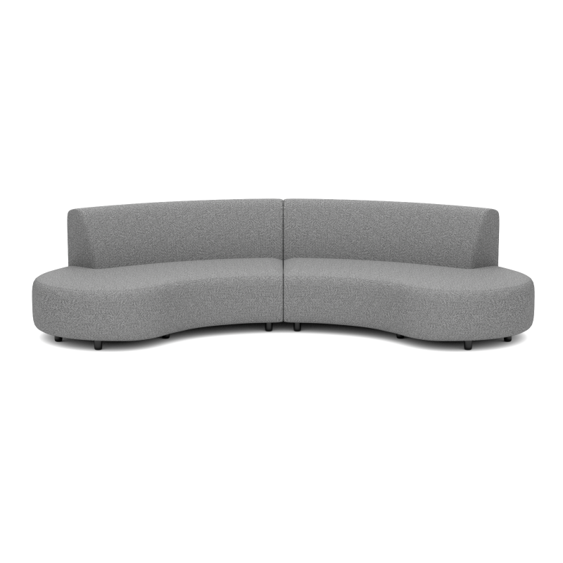 Bended Sofa 6-zits Steel