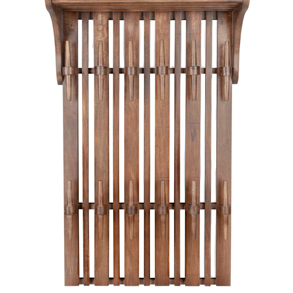 WALL COAT RACK SHELF JAKUB WALNUT