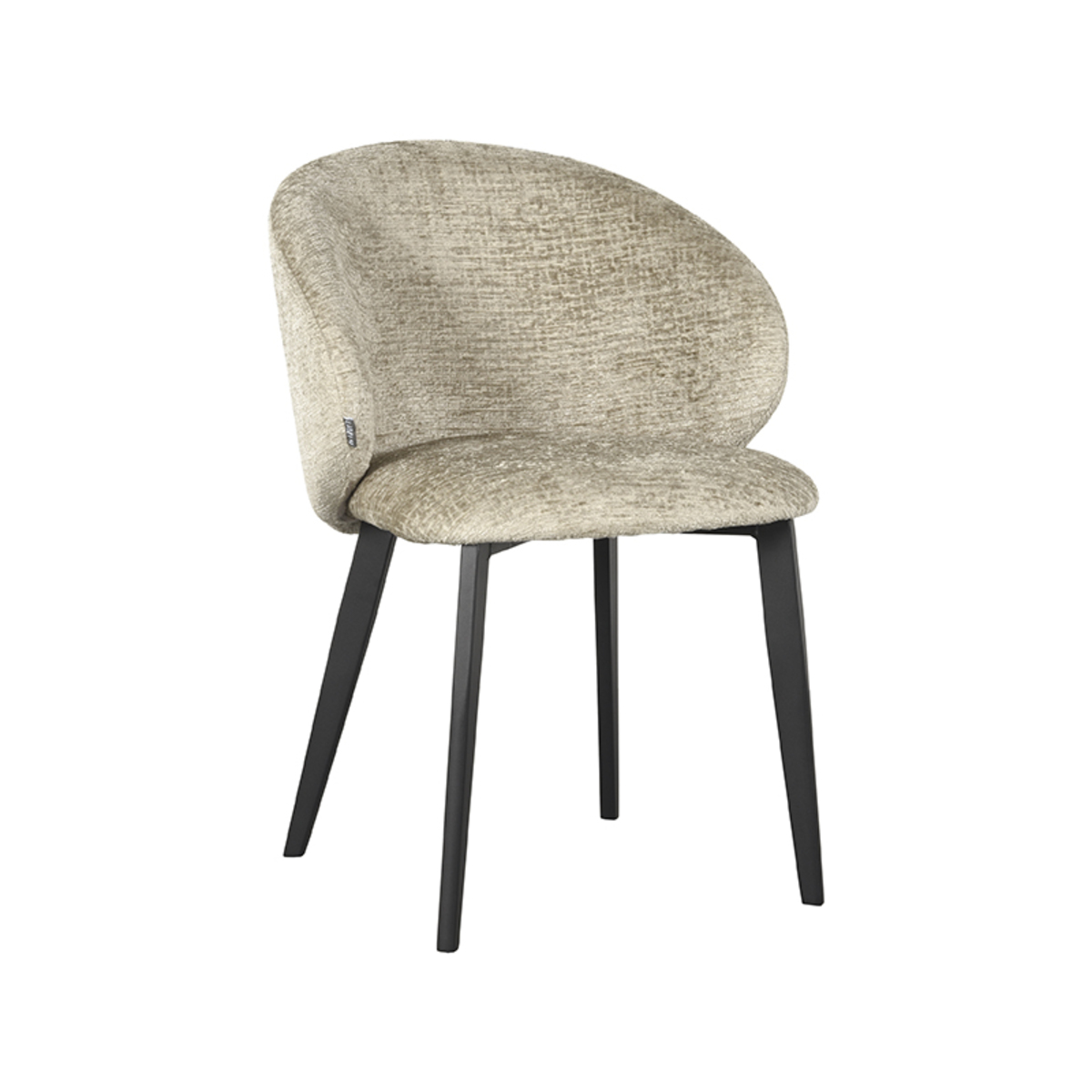 Eetkamerstoel Logan - Beige - Elegance - Black Frame