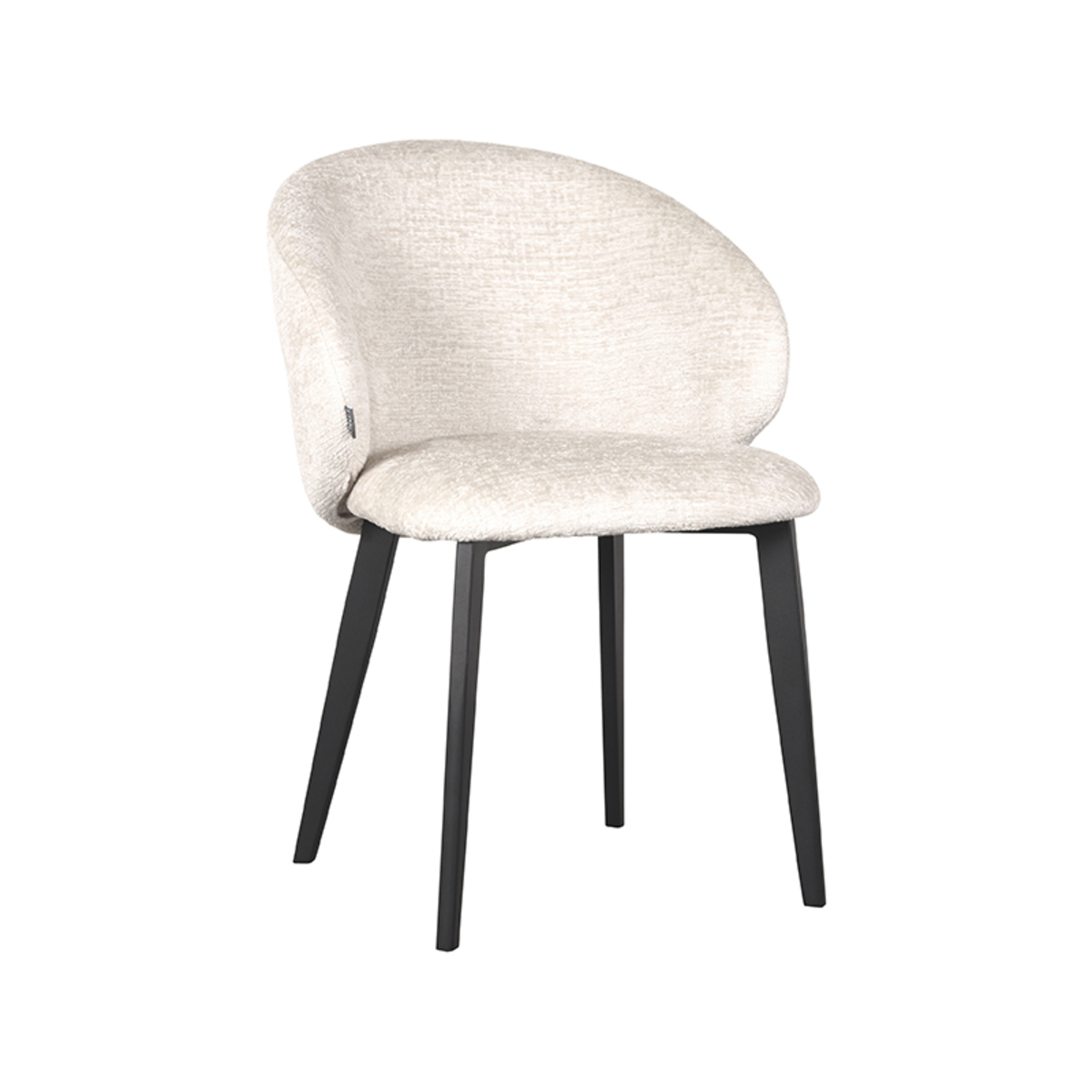 Eetkamerstoel Logan - Crème - Elegance - Black Frame