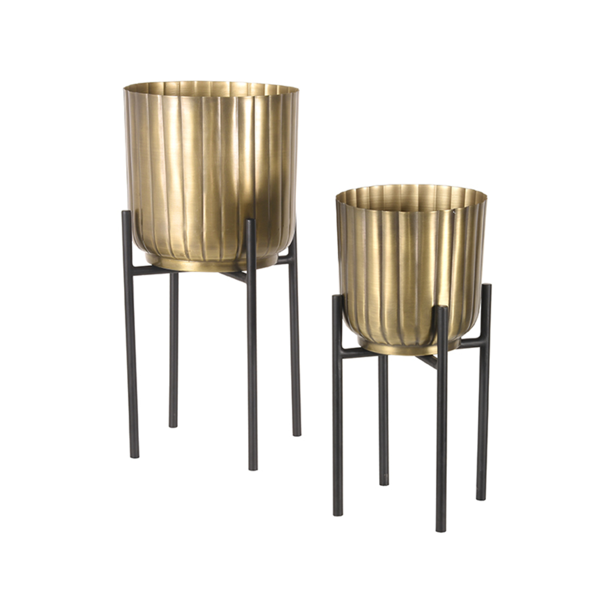Plantenstandaards - Antiek goud - Metaal - One Size