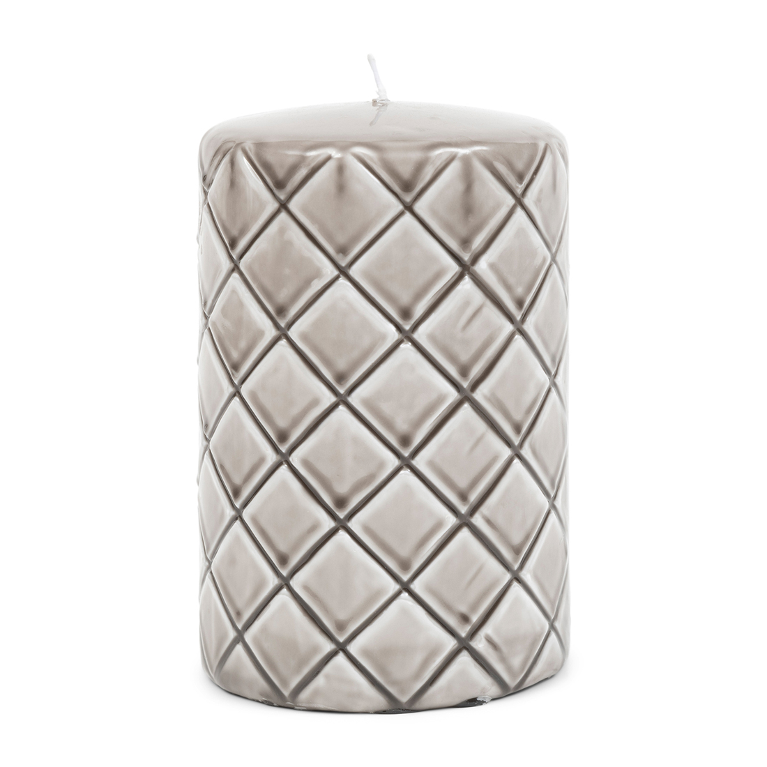 Pillar Candle Padded flax 9,5x15