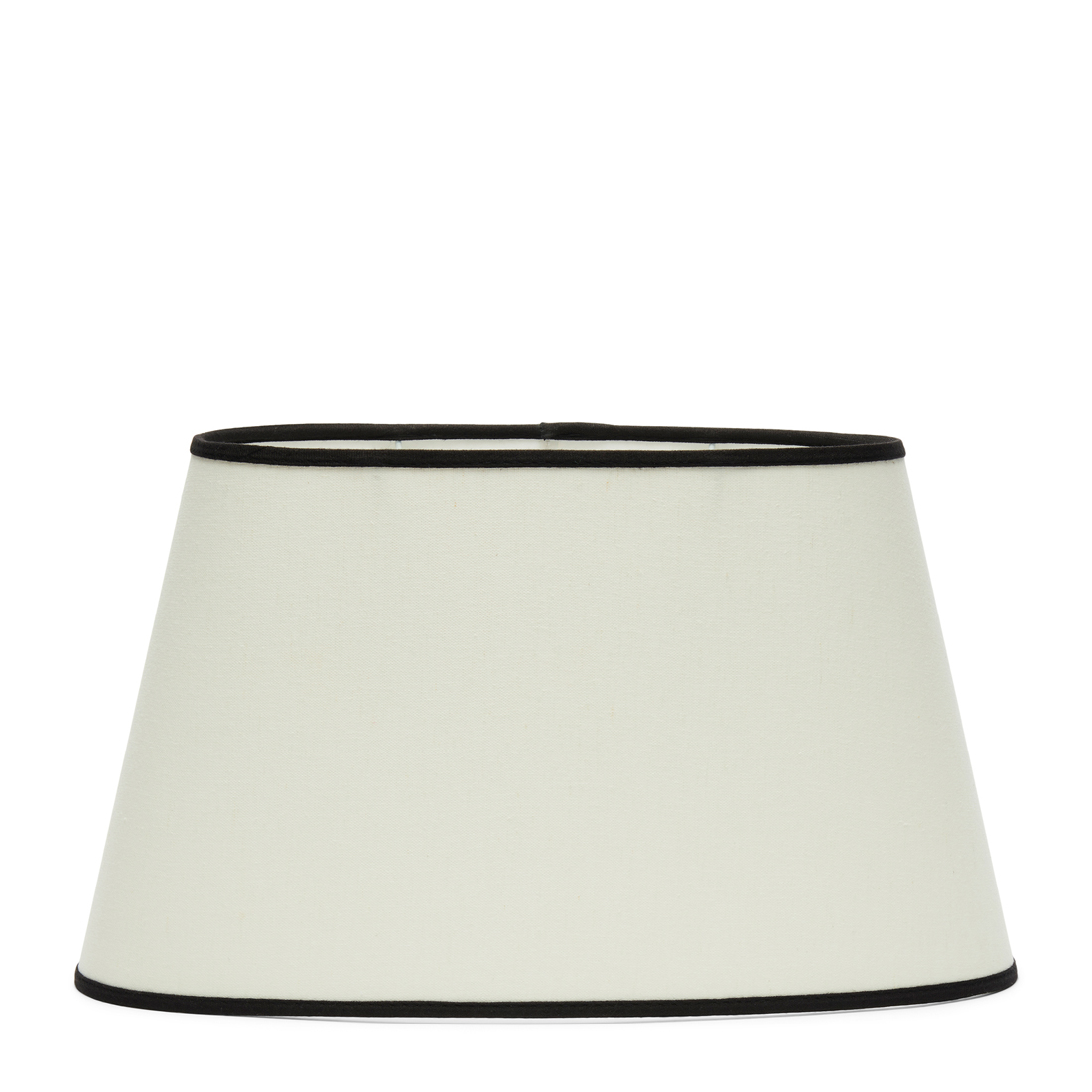 Oval Linen Lampshade white 26x45