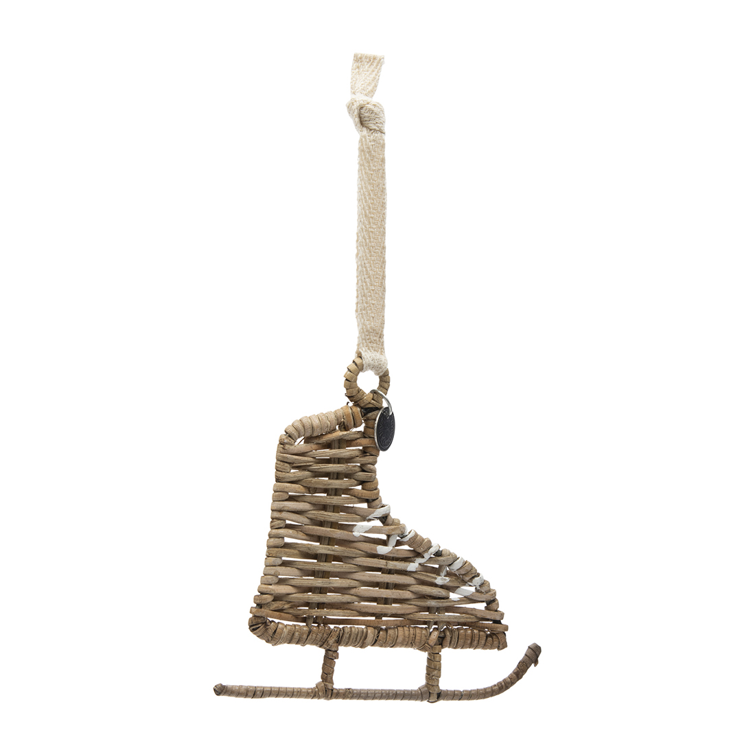Rustic Rattan Skate Ornament