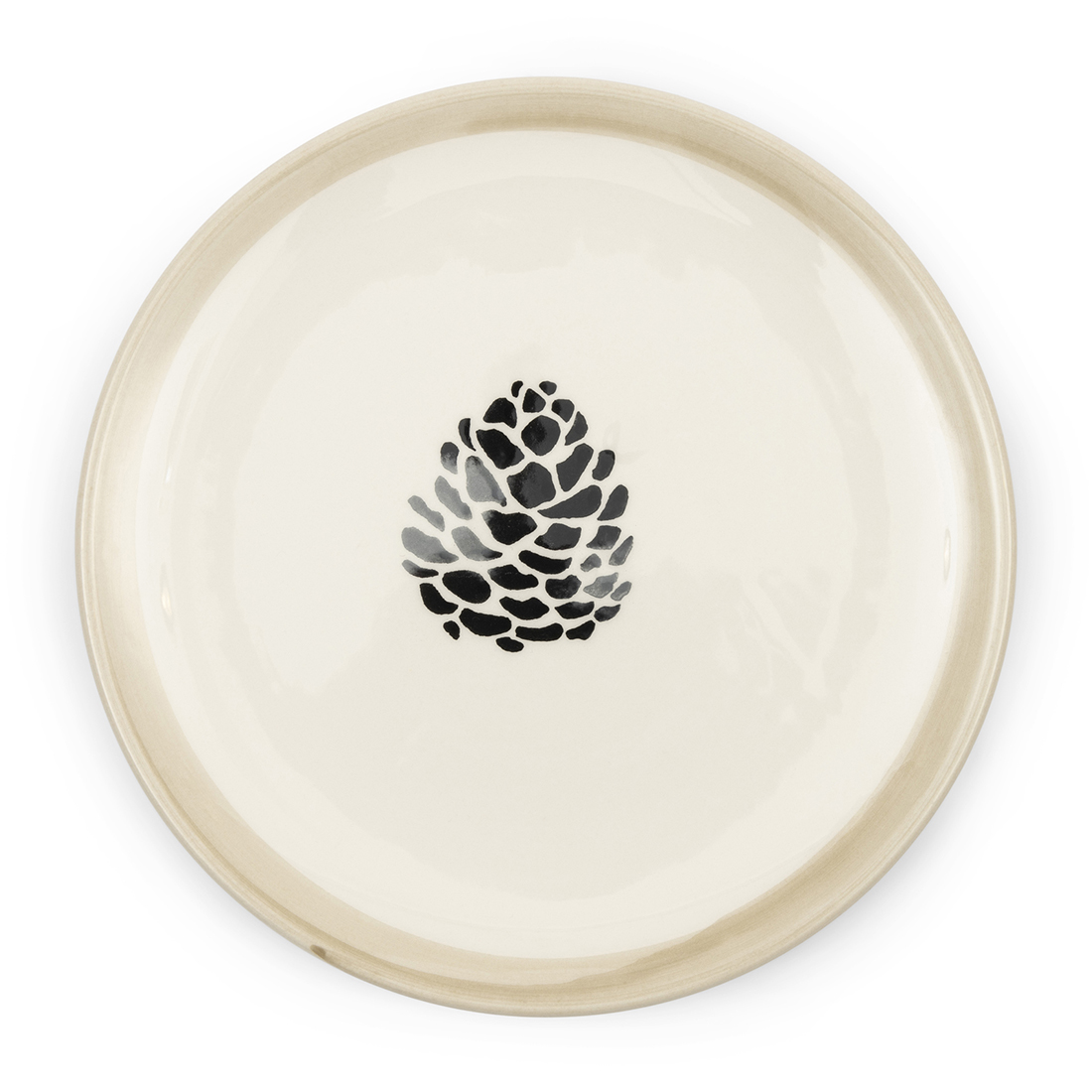 Dusty Pine Cone Breakfast Plate