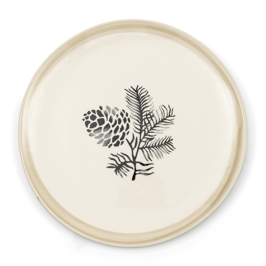 Dusty Pine Cone Dinner Plate