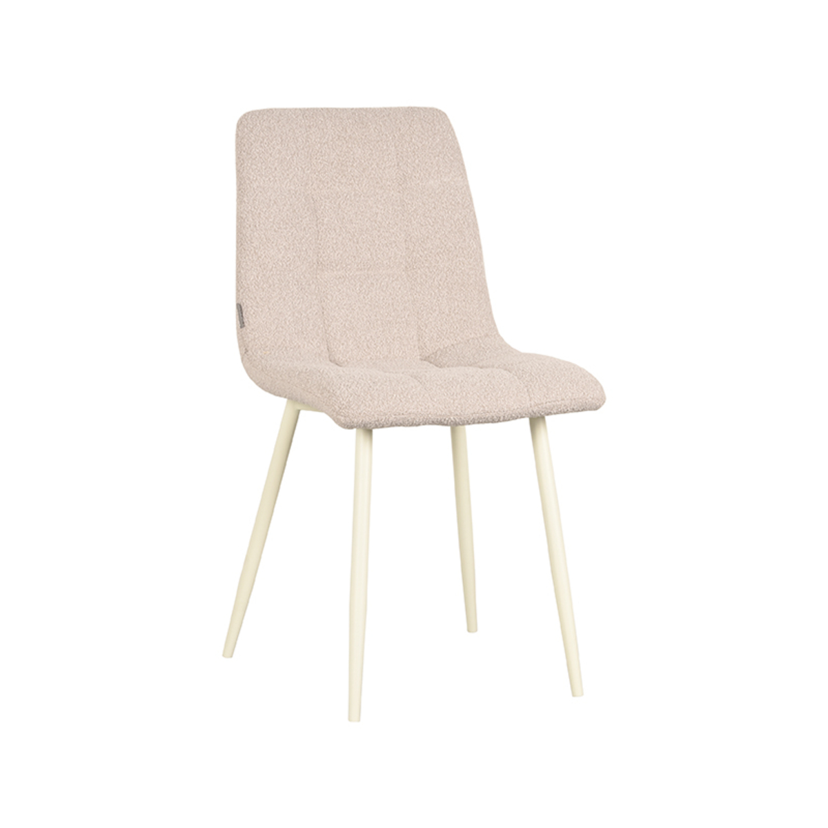 Eetkamerstoel Nino - Naturel - Boucle - Shaded White Frame