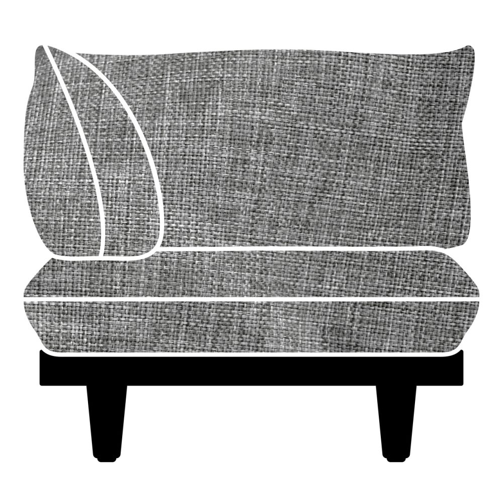 Paletti Corner Seat Outfit Rock Grey