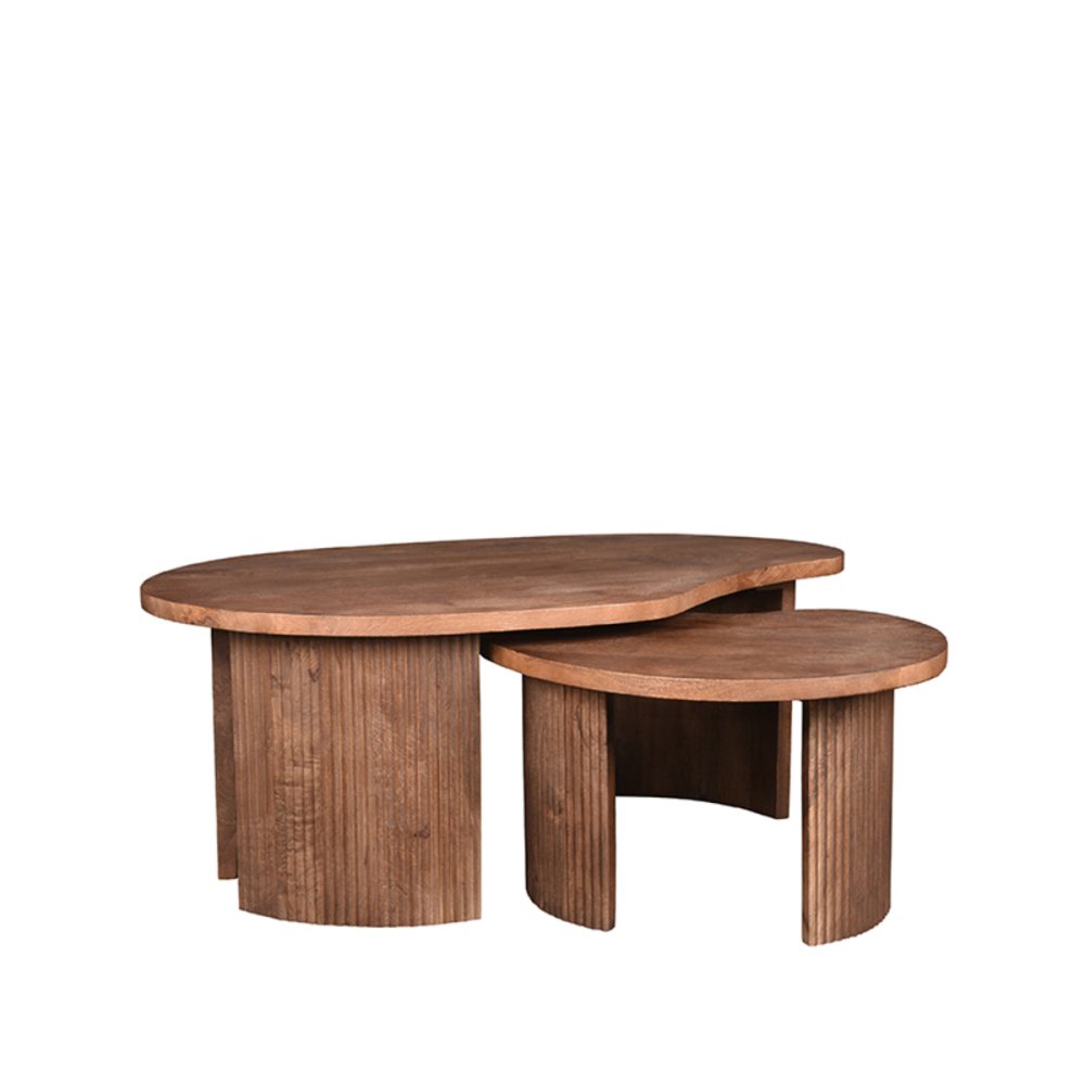 Salontafel Timon - Espresso - Mangohout - 100 cm