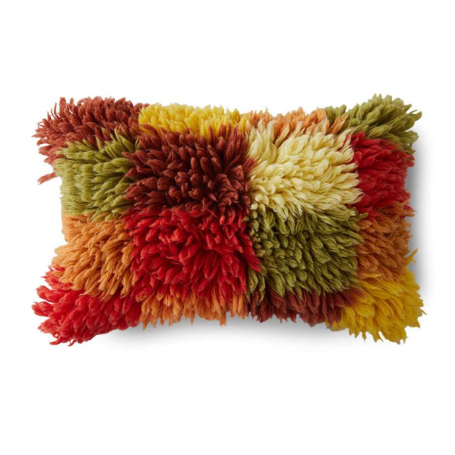 Fluffy rag cushion (60x40cm)