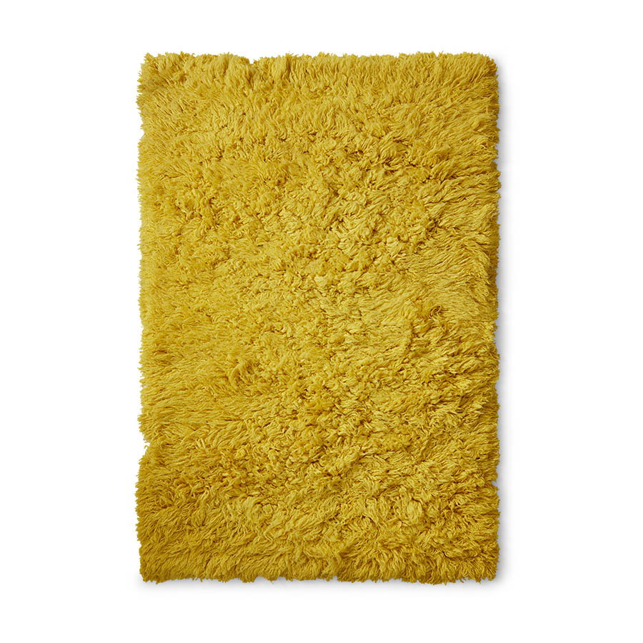 Fluffy rug yellow (150x240cm)