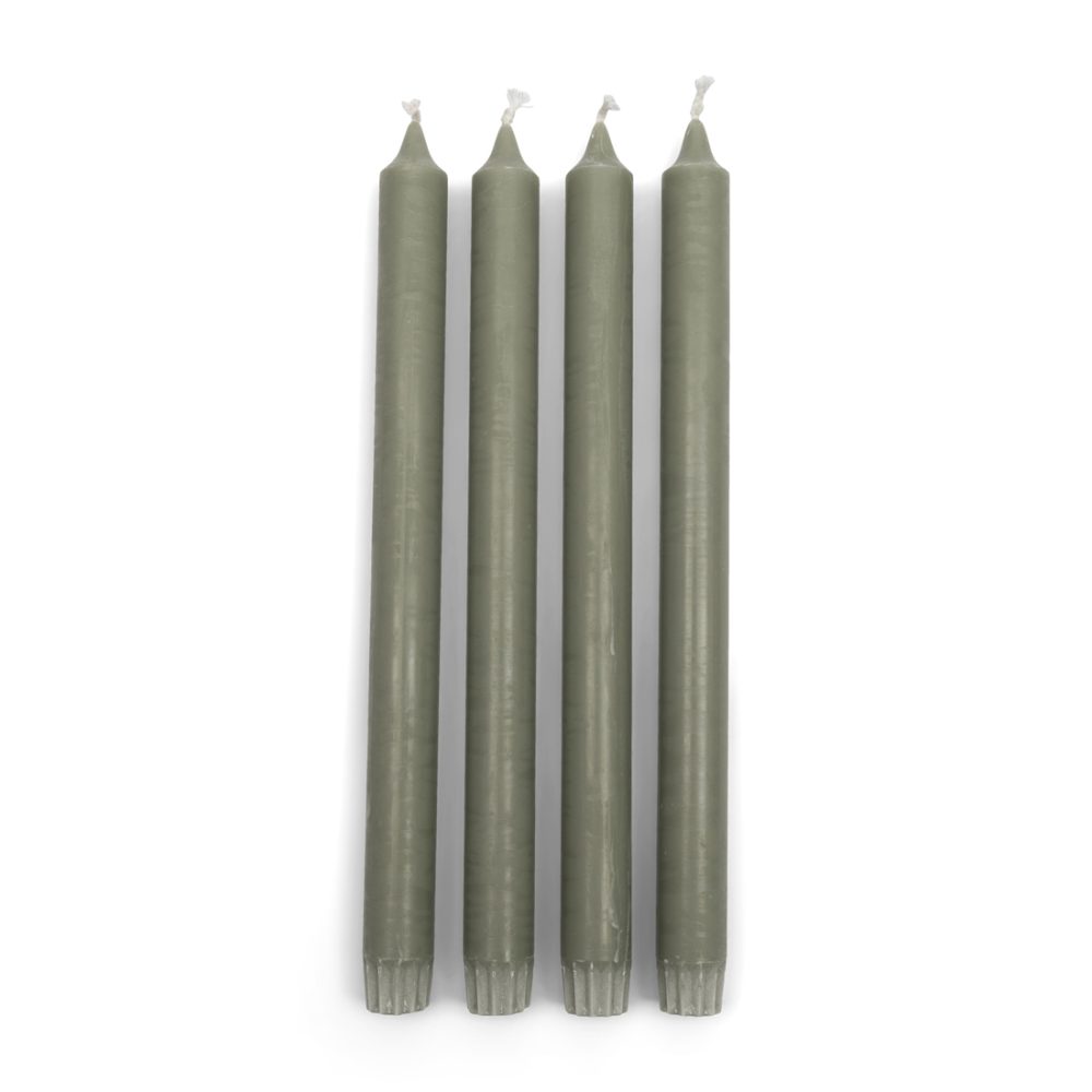 Dinner Candle green 4 pieces