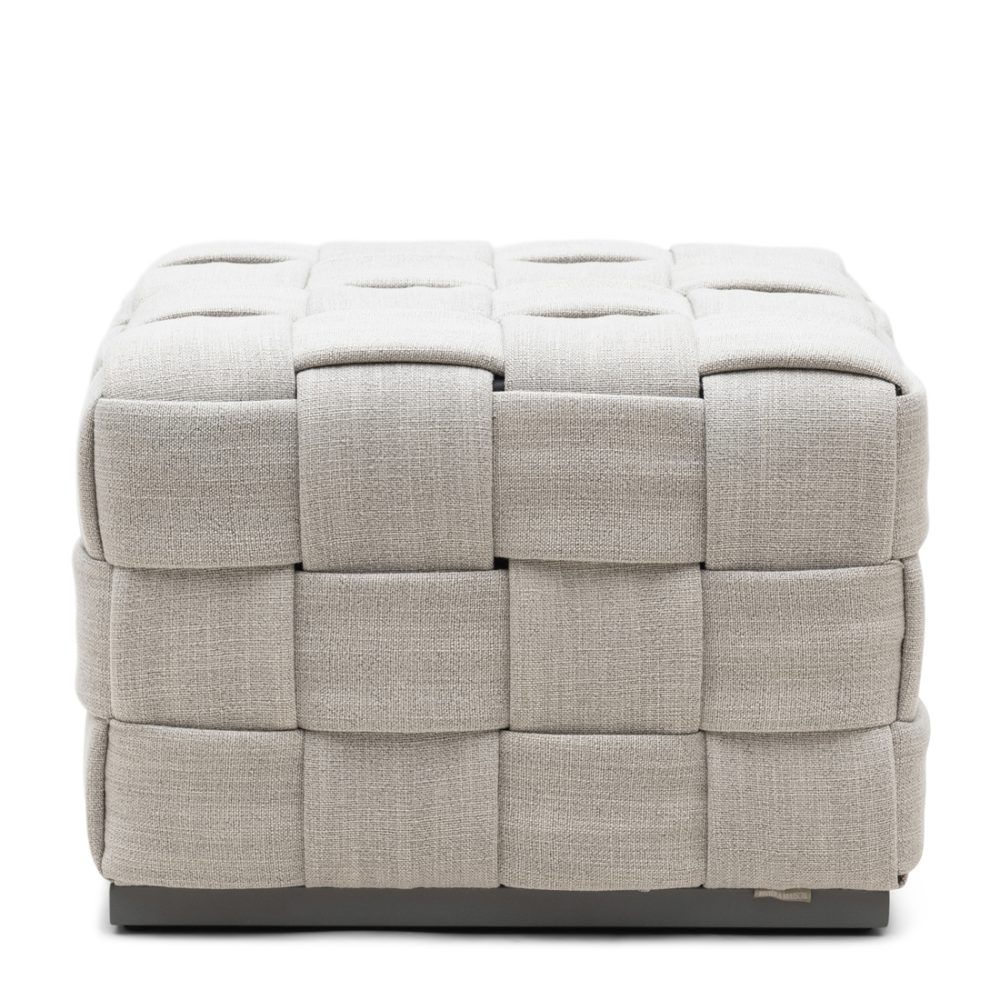 Room 48 Footstool 60x60 Fab. Flax