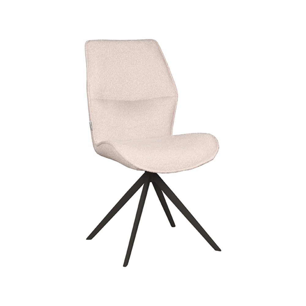 Eetkamerstoel Comfy - Naturel - Boucle - Black Frame