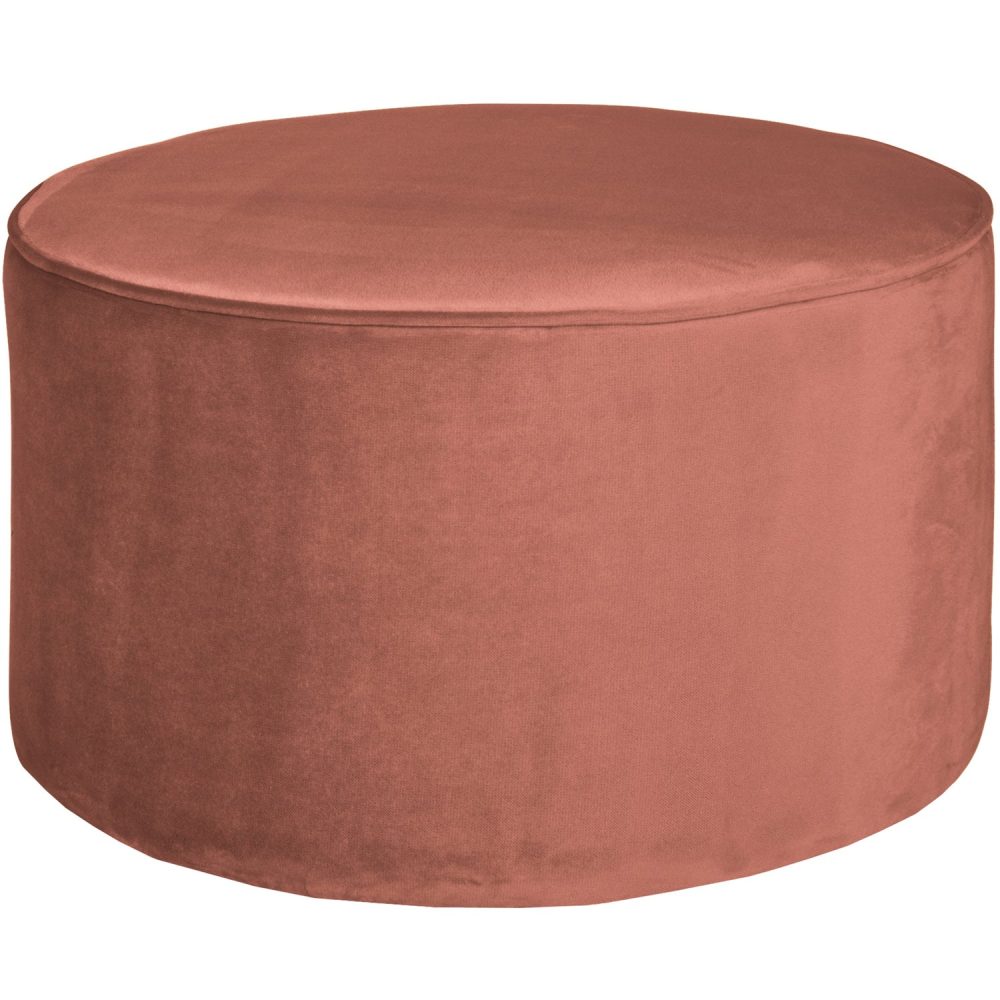 SARA POEF LAAG VELVET OUD ROZE 36xO60