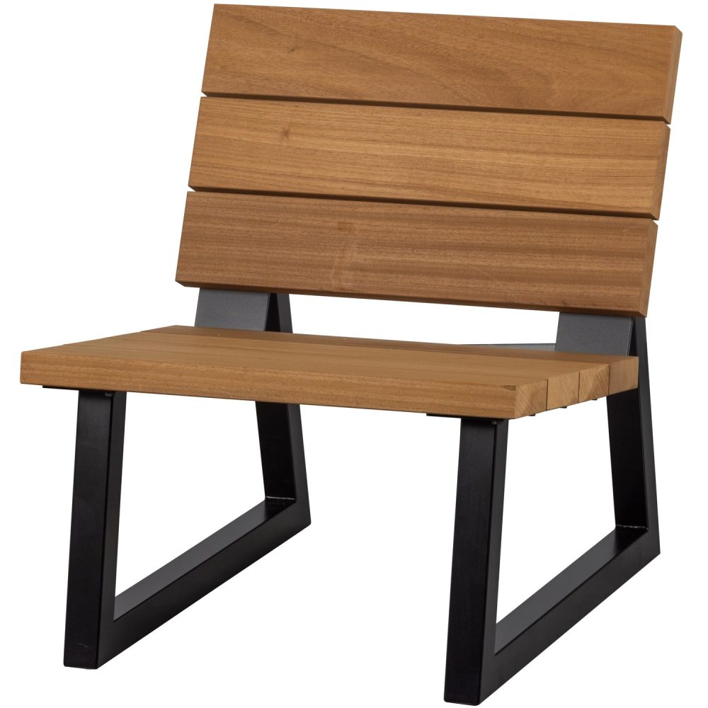 BANCO OUTDOOR FAUTEUIL HOUT/METAAL NATUREL [fsc]