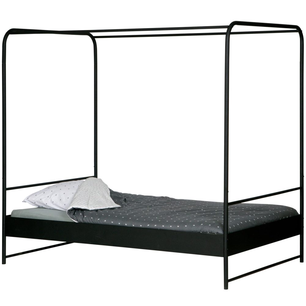 BUNK HEMELBED METAAL ZWART 120x200 CM