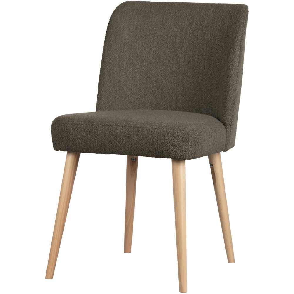 FORCE EETKAMERSTOEL BOUCLE BRUIN