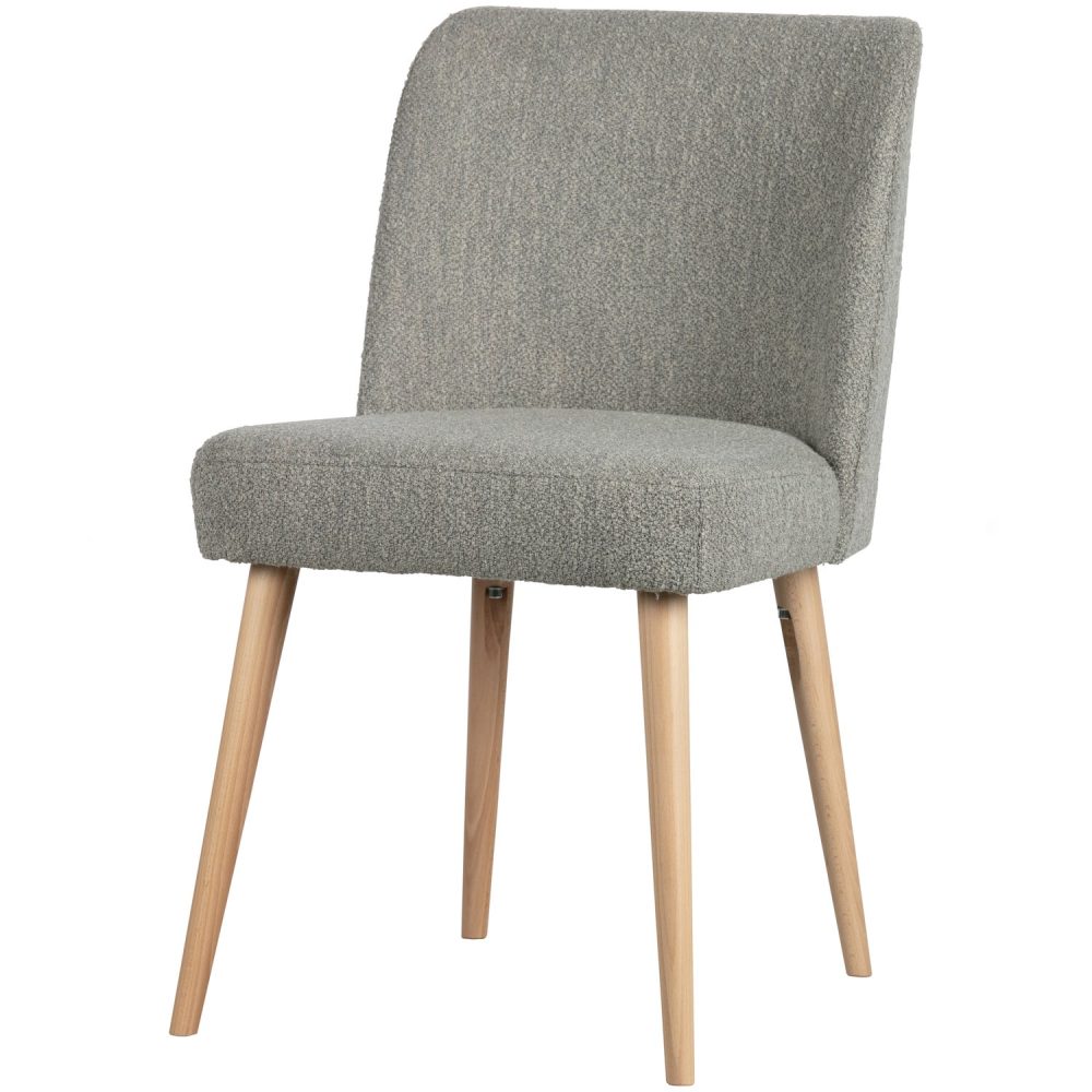 FORCE EETKAMERSTOEL BOUCLE GRIJS