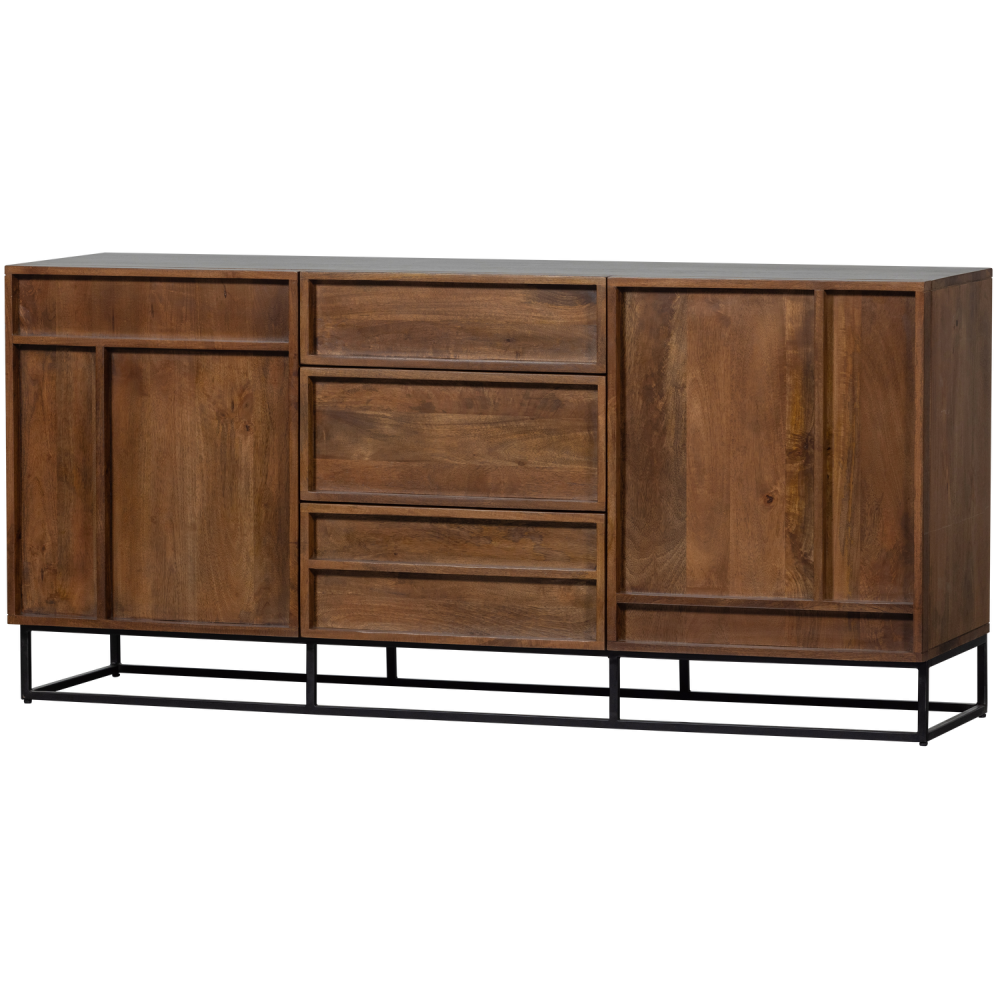 FORREST 2-DEURS DRESSOIR MET LADES MANGO HOUT NATUREL