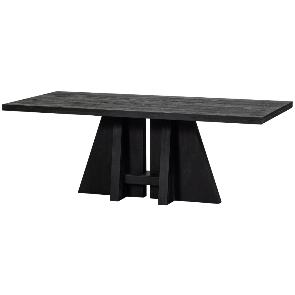 KEAN EETTAFEL MET MIDDENPOOT MANGO ZWART 180X100 CM