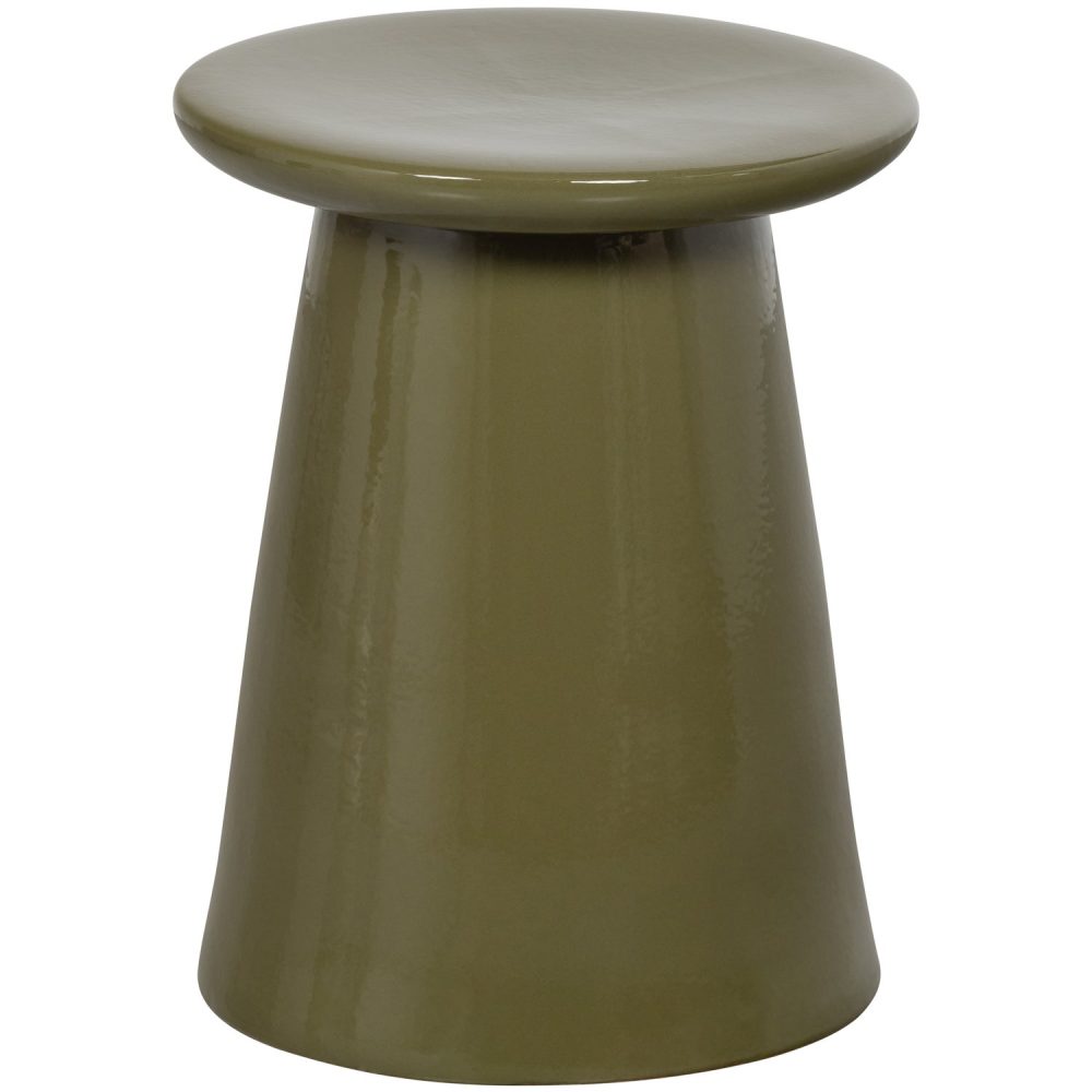BUTTON BIJZETTAFEL KERAMIEK WARM GROEN 45x35OCM