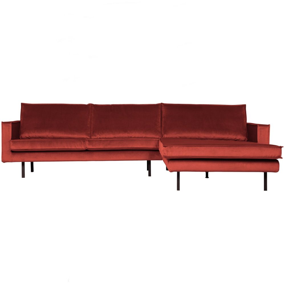 RODEO CHAISE LONGUE RECHTS VELVET KASTANJE