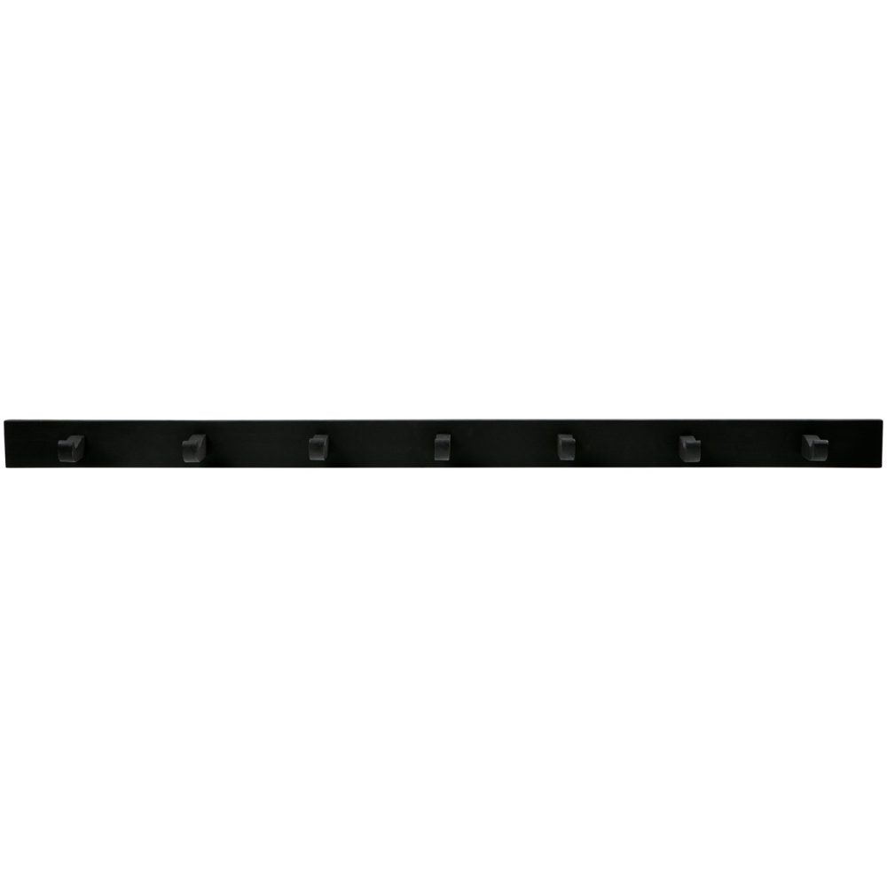HOOKS KAPSTOK MET 7 HAKEN HOUT ZWART