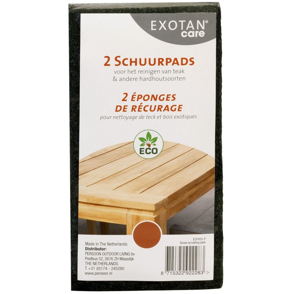 CARE OUTDOOR ONDERHOUDSMIDDEL SCHUURPADS GROEN 2 STUKS