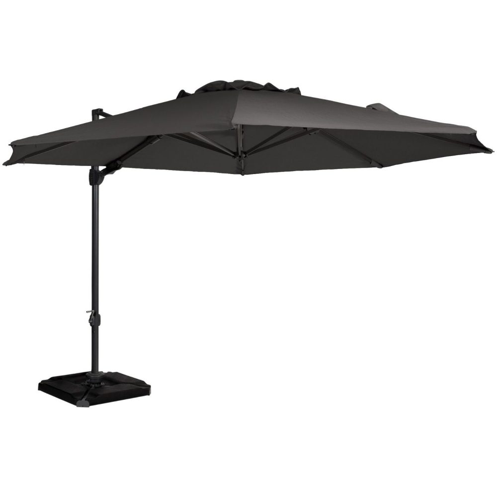 ROMA PARASOL TUIN ROND ANTRACIET