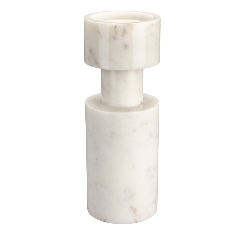 Paros Kandelaar Marble Wit