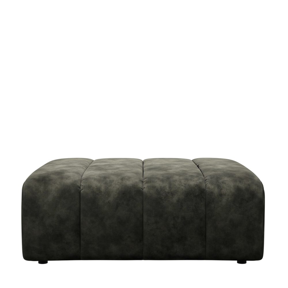 Dazzle Footstool Vel Ivy
