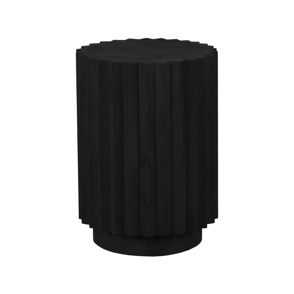 Bijzettafel Novan - Zwart - Mangohout - 35 cm