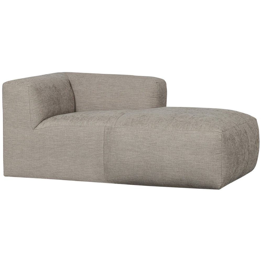 YENT CHAISE LONGUE ELEMENT RECHTS GEWEVEN STOF NATUREL