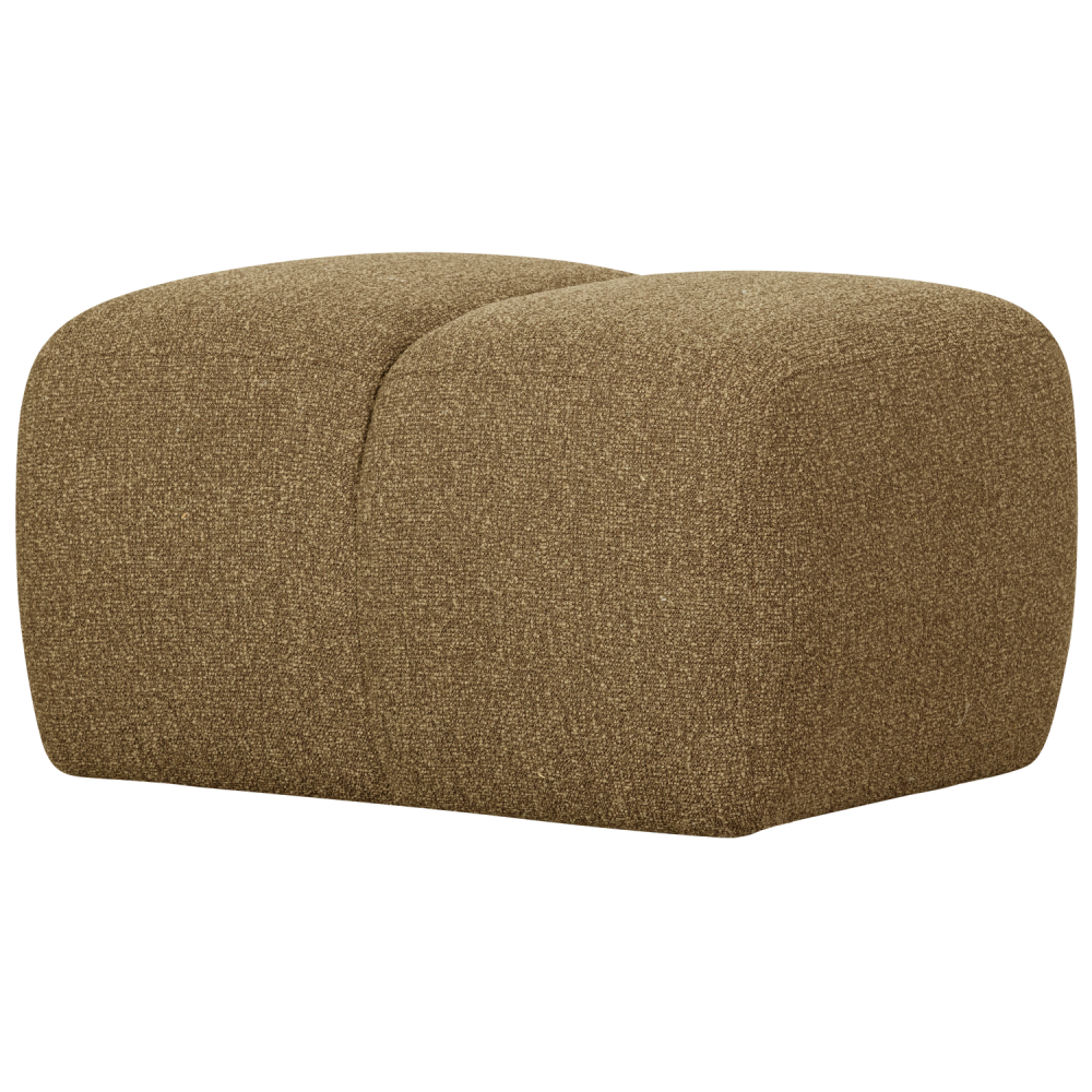 MOJO POEF 45x84x64CM BOUCLE GEEL/BRUIN MELANGE
