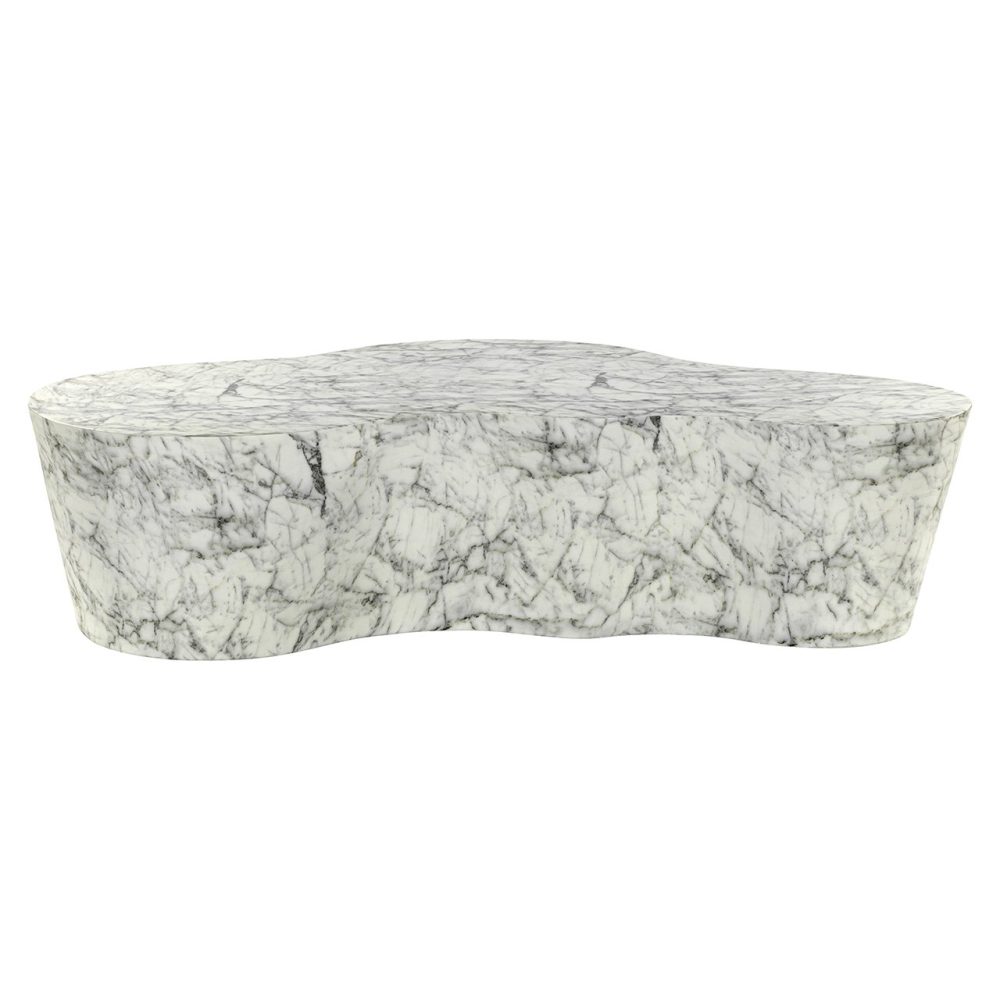 Salontafel Rockyard faux wit marmer indoor/outdoor (White)