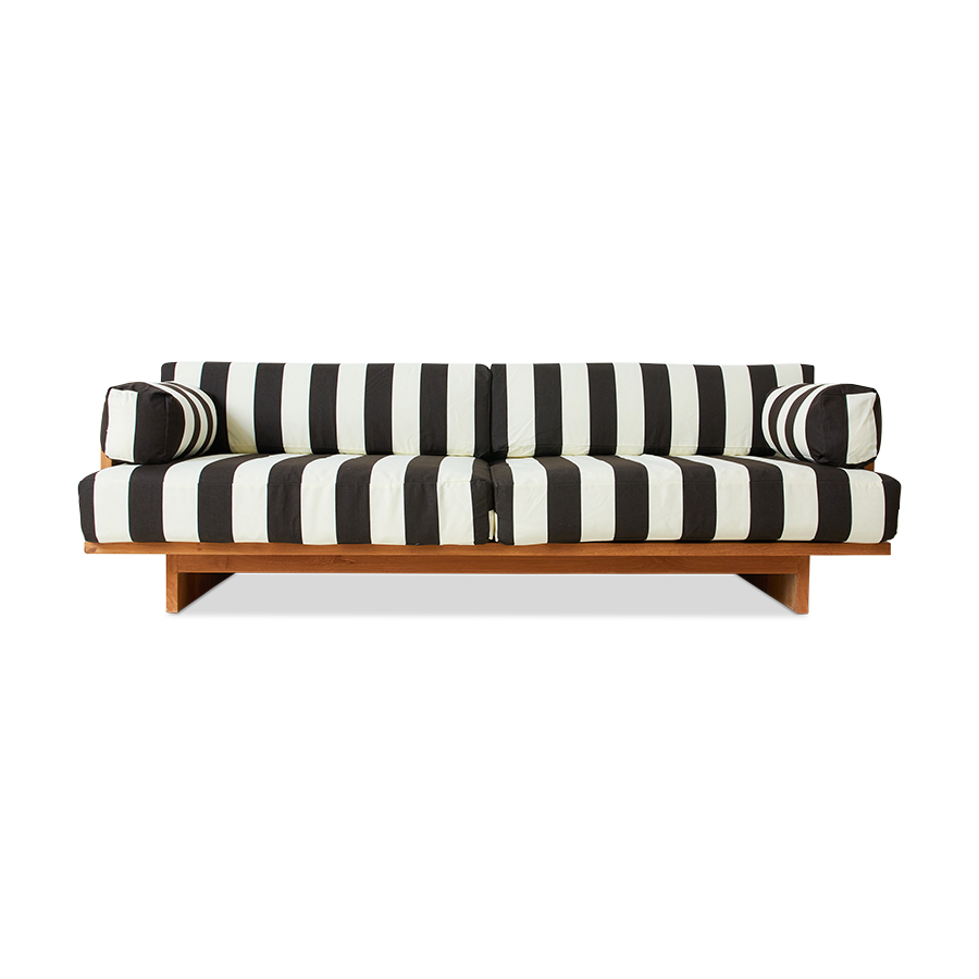 Outdoor sofa teak, stracciatella