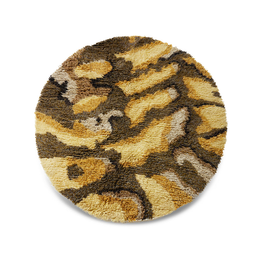 Fluffy round rug dunes (ø145cm)