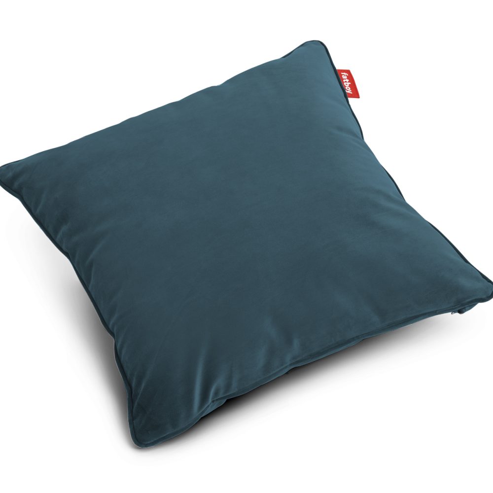 Square Pillow Velvet Recycled Petrol