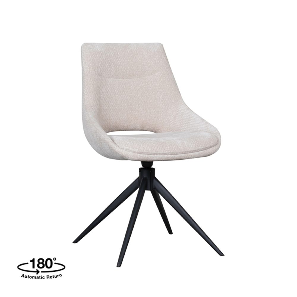 Eetkamerstoel Marlow - Naturel - Elite - Black Frame