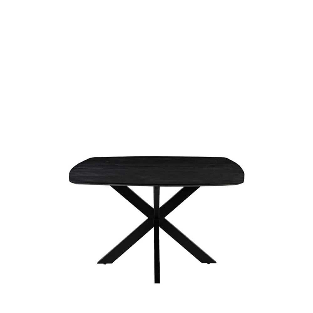 Eetkamertafel Blake - Zwart - Mangohout - 140x140 cm