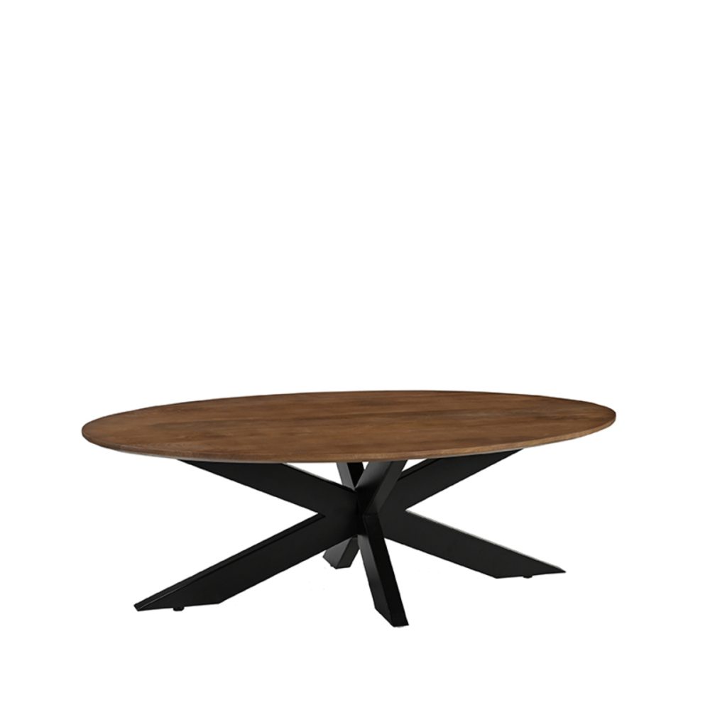 Salontafel James - Nature - Mangohout - 130 cm - Rond