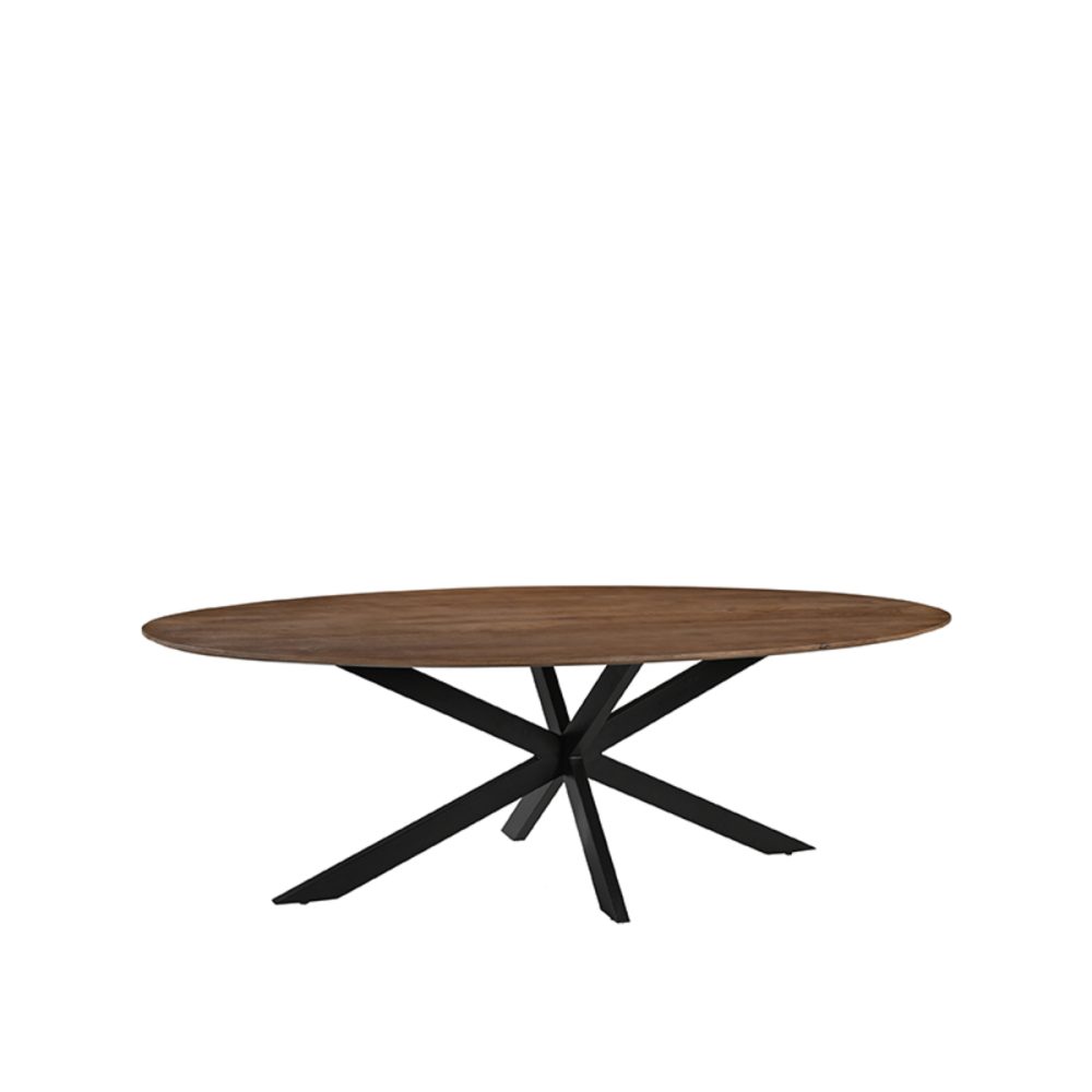 Eetkamertafel James - Nature - Mangohout - 210 cm - Ovaal